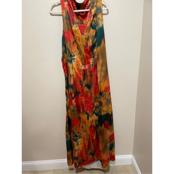 Let Me Be Abstract Print Maxi Dress Size 3XL - Picture 5 of 9